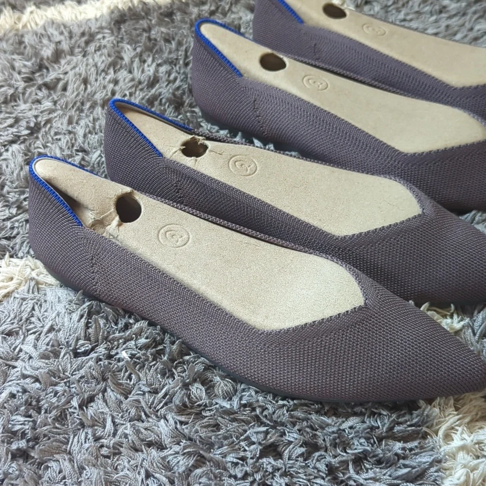 Rothy's Ponts in Mink Purple with Blue Heel Trim Size Women's 10 - Picture 3 of 9